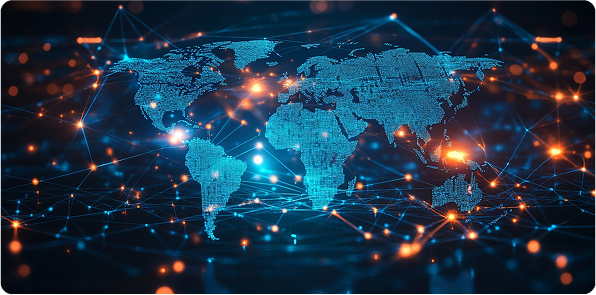 Digital Global Network Map